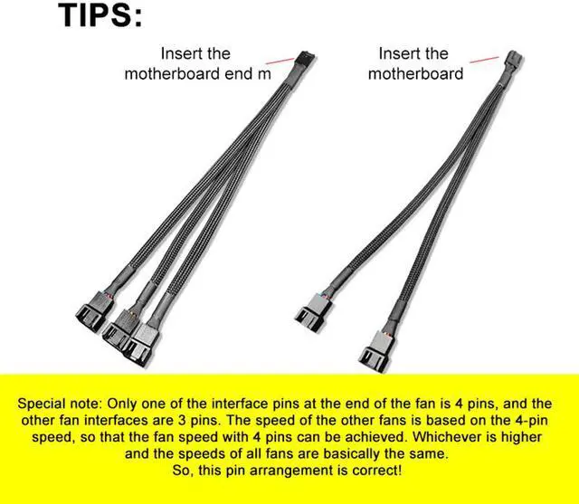 Alt view image 5 of 7 - Weastlinks Motherboard 4-Pin Cooling Fan Water-Cooled 4Pin 1 To 2 3 Transfer Wiring PWM Temperature Control Extension Cord