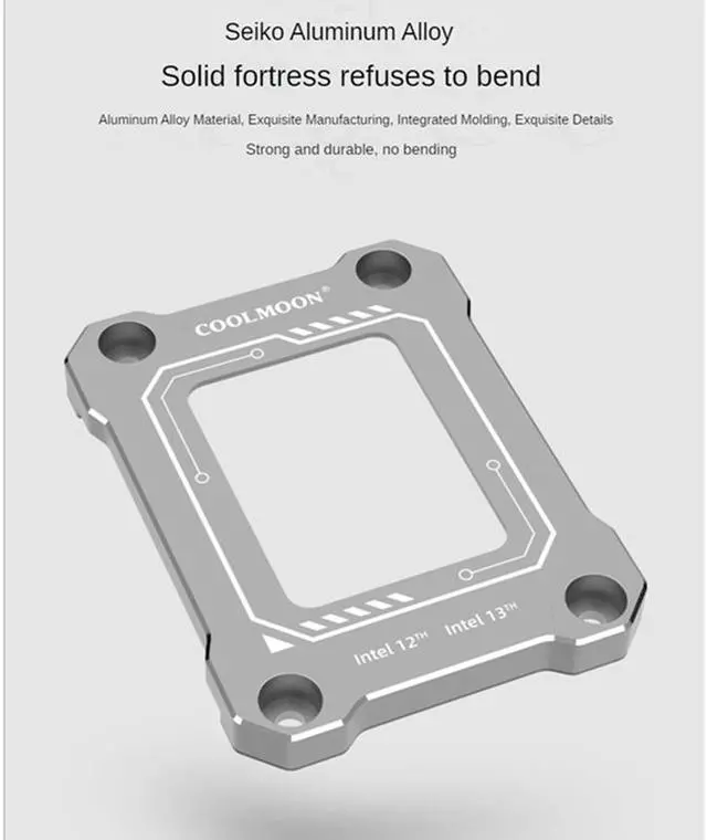 Alt view image 6 of 7 - Weastlinks BC-1700 Intel 12 Generation CPU Bending Correction Fixing Buckle LGA1700 Buckle Fix Substitute Aluminum Kit