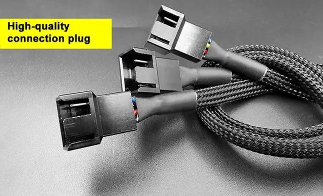 Alt view image 6 of 7 - Weastlinks Motherboard 4-Pin Cooling Fan Water-Cooled 4Pin 1 To 2 3 Transfer Wiring PWM Temperature Control Extension Cord