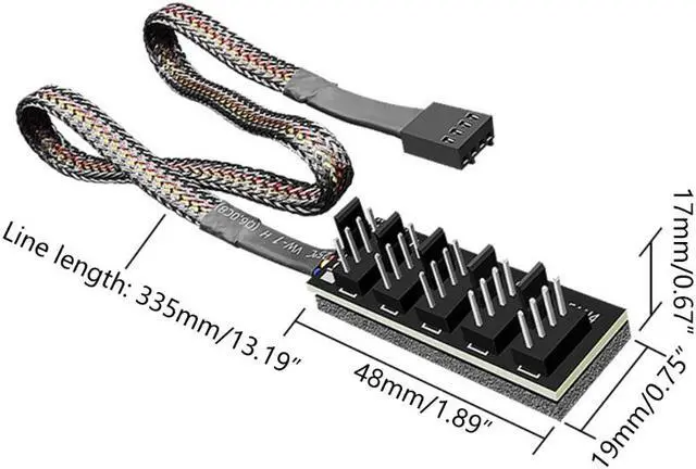 Alt view image 6 of 7 - Weastlinks 33cm 1 to 5 4-pins Molex TX4 PWM Fan CPU Hub Computer PC Case Chasis Cooler Power Extension Cable Splitter