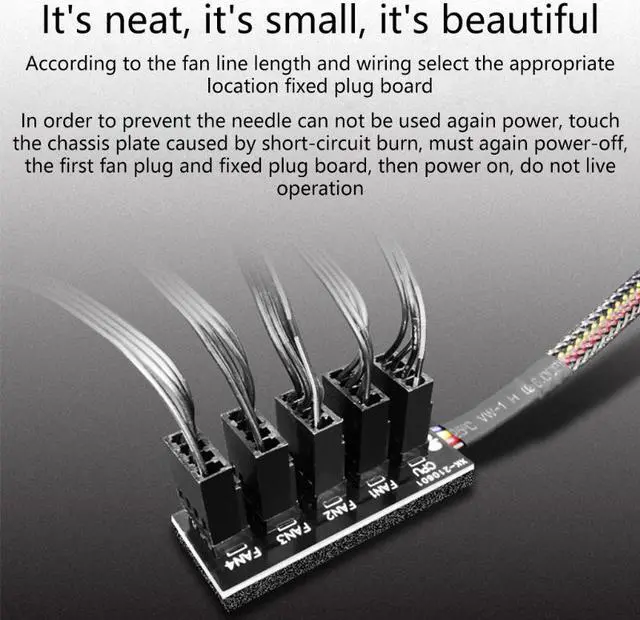 Alt view image 5 of 7 - Weastlinks 33cm 1 to 5 4-pins Molex TX4 PWM Fan CPU Hub Computer PC Case Chasis Cooler Power Extension Cable Splitter