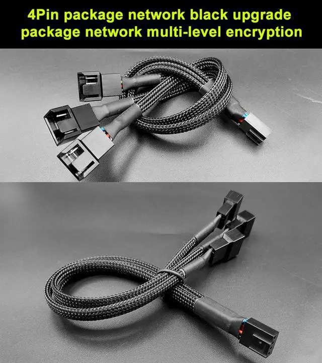 Alt view image 4 of 7 - Weastlinks Motherboard 4-Pin Cooling Fan Water-Cooled 4Pin 1 To 2 3 Transfer Wiring PWM Temperature Control Extension Cord