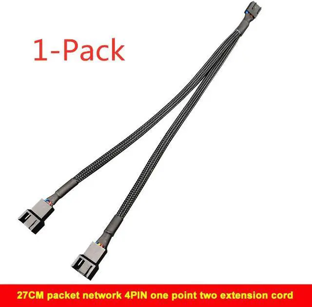 Alt view image 2 of 7 - Weastlinks Motherboard 4-Pin Cooling Fan Water-Cooled 4Pin 1 To 2 3 Transfer Wiring PWM Temperature Control Extension Cord