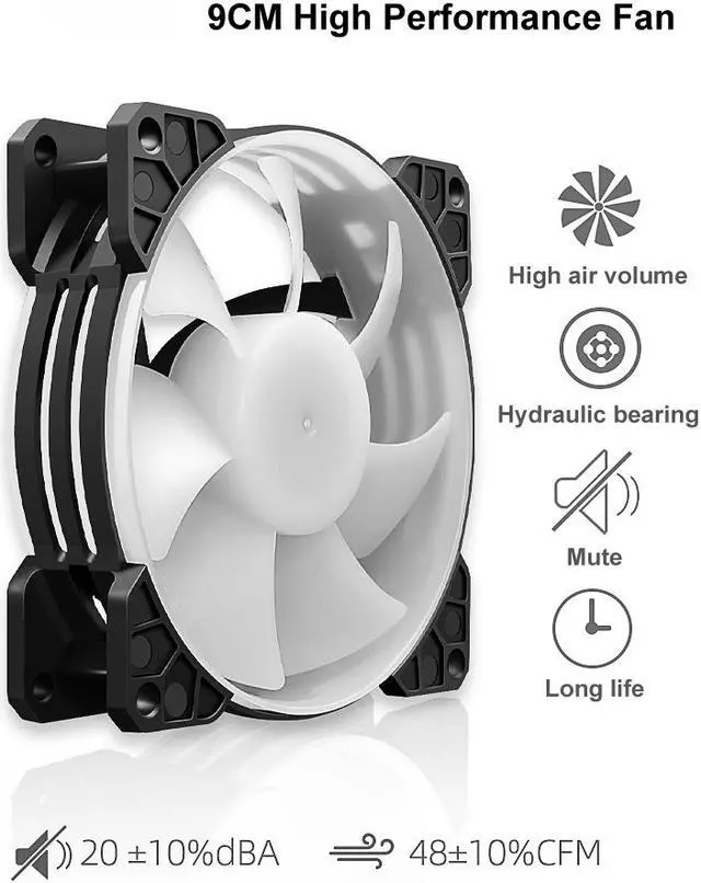 Alt view image 3 of 7 - Weastlinks CPU radiator dual copper tube 9cm vertical mute AMD115X desktop computer heat pipe cooling CPU fan P2/P22