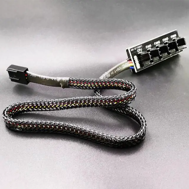 Alt view image 7 of 7 - Weastlinks 33cm 1 to 5 4-pins Molex TX4 PWM Fan CPU Hub Computer PC Case Chasis Cooler Power Extension Cable Splitter