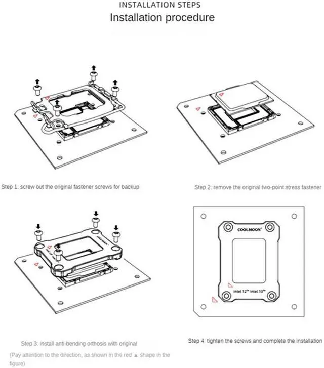 Alt view image 5 of 7 - Weastlinks BC-1700 Intel 12 Generation CPU Bending Correction Fixing Buckle LGA1700 Buckle Fix Substitute Aluminum Kit