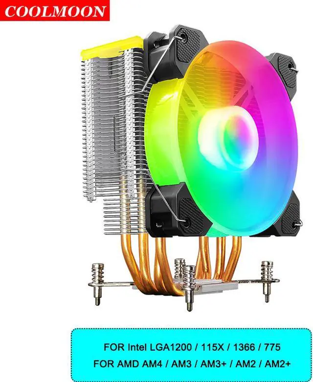 Main image of Weastlinks 4 Copper Heat Pipe 5V 3Pin ARGB CPU Cooler Cooling Fan Radiator TDP 125W Heatsink for i7 i5 i3 AM4 LGA115X 1366