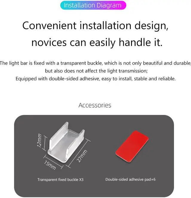 Alt view image 5 of 7 - Weastlinks 26 Beads LED Strip Computer Chassis Silicone Light Bar 5V 3PIN ARGB Aura SYNC Light Strip PC Case DIY Decoration