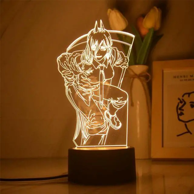 Main image of Weastlinks 3D Led Night Lamp Anime Chainsaw Man Aki Hayakawa 16 Colors for Bedroom Decor Kids Birthday Gift Manga Chainsaw Man Led Light Bedside