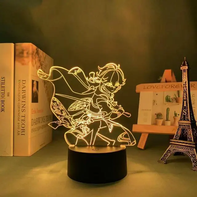Main image of Weastlinks Genshin Impact 3D light Anime Night Light Game Figure Yunjin Lamp 16 Colors Shenhe Room Decor Kids christmas decoration Gift
