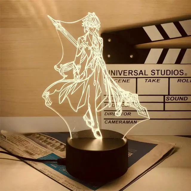 Main image of Weastlinks Genshin Impact 3D light Anime Night Light Game Figure Yunjin Lamp 16 Colors Shenhe Room Decor Kids christmas decoration Gift
