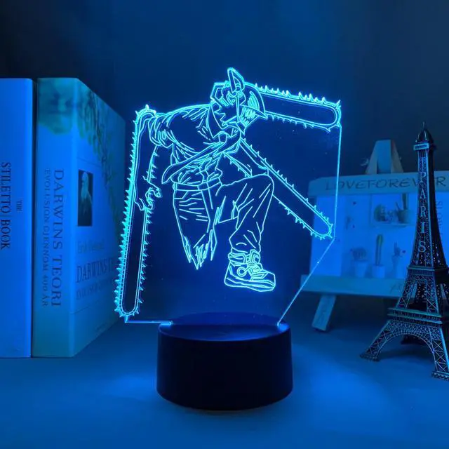 Main image of Weastlinks 3D LED Lamp Anime Chainsaw Man for Bedroom Decoration Nightlight Kids Birthday Gift Manga Chainsaw Man Led Night Light Bedside