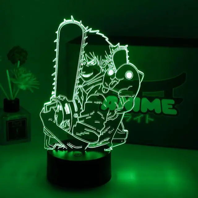 Alt view image 2 of 7 - Weastlinks 3D LED Lamp Anime Chainsaw Man for Bedroom Decoration Nightlight Kids Birthday Gift Manga Chainsaw Man Led Night Light Bedside