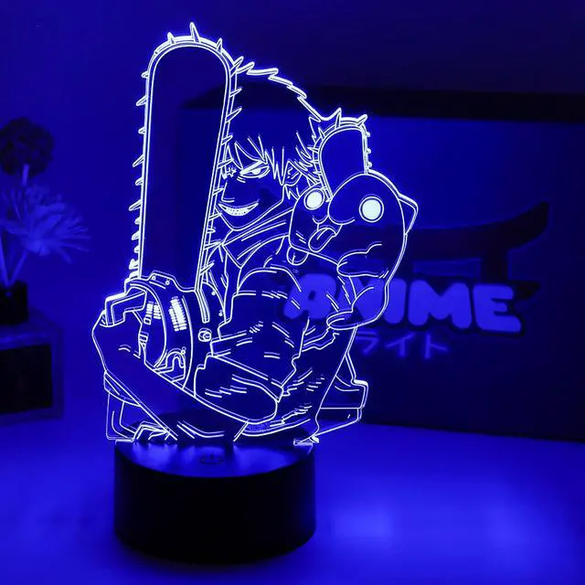 Main image of Weastlinks 3D LED Lamp Anime Chainsaw Man for Bedroom Decoration Nightlight Kids Birthday Gift Manga Chainsaw Man Led Night Light Bedside