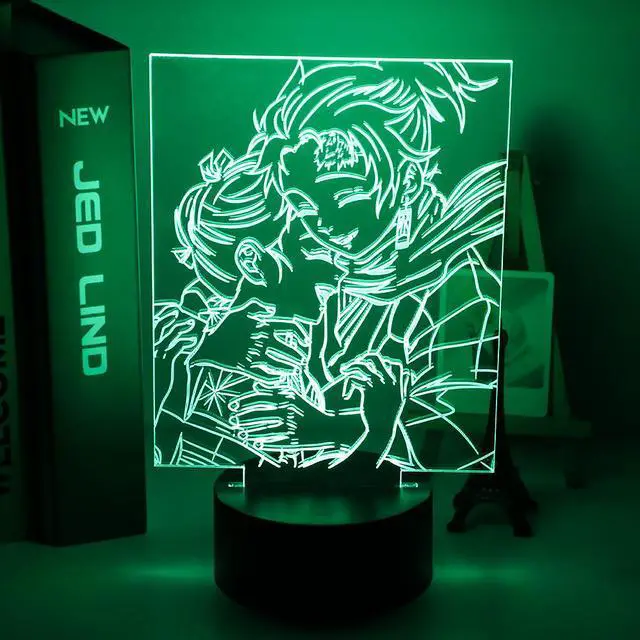 Main image of Weastlinks Acrylic Led Night Light Anime Demon Slayer Agatsuma Zenitsu Figure for Kids Child Bedroom Decor Cool Kimetsu No Yaiba Lamp Gift