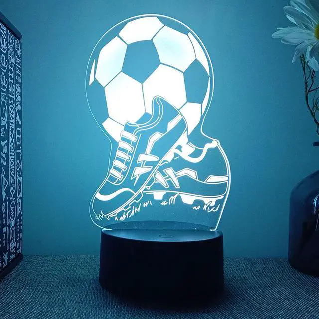Alt view image 2 of 7 - Weastlinks 2022 Football 3d Led Night Lights For Bedroom Manga Desk Lava Lamp Children's Room Decor Kids Birthday Gift