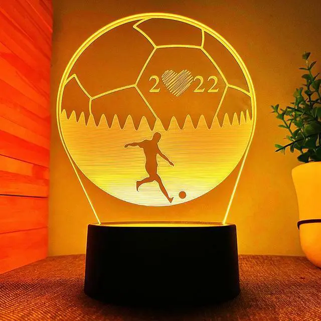 Main image of Weastlinks 2022 Football 3d Led Night Lights For Bedroom Manga Desk Lava Lamp Children's Room Decor Kids Birthday Gift