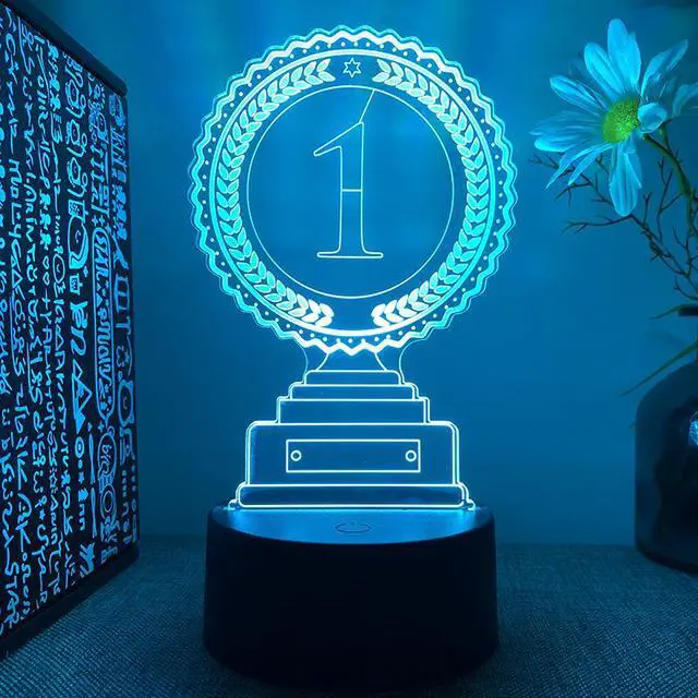 Main image of Weastlinks Prize Trophy 3d Led Lamp For Bedroom Night Lights First Place Room Decor Children's Living Room Ornament Send Students