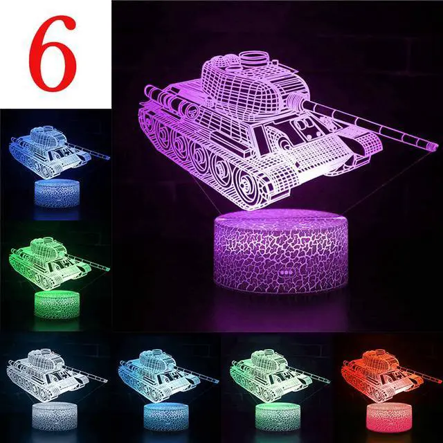 Main image of Weastlinks Car Acrylic 3D Hologram Lamp 7 Color Change Night Light Baby Touch Switch Colored lights LED USB Desk lamp Atmosphere lamp