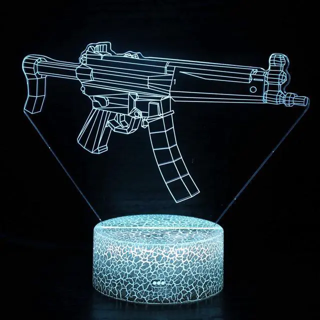 Main image of Weastlinks 3D Color Changing Setting Setup Rifle RGB Night Lights LED Gamer Decoration Table Lamp CS Gaming Room Decor For Boys Birthday