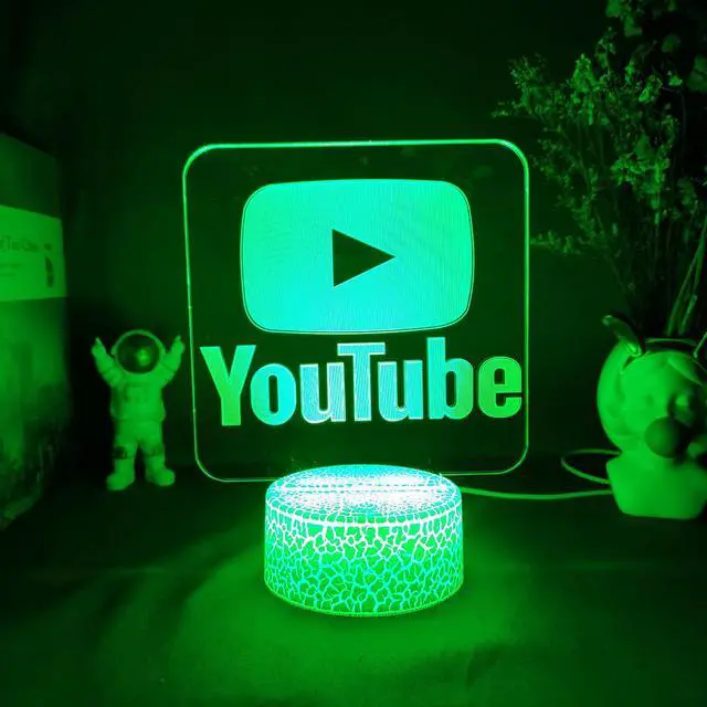 Main image of Weastlinks Aesthetic Logo Lamp Perfect Live Streaming Room Decoration PC Desk Backlight Youtube Online Game Tabletop Light Birthday Gift