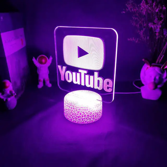 Alt view image 2 of 7 - Weastlinks Aesthetic Logo Lamp Perfect Live Streaming Room Decoration PC Desk Backlight Youtube Online Game Tabletop Light Birthday Gift