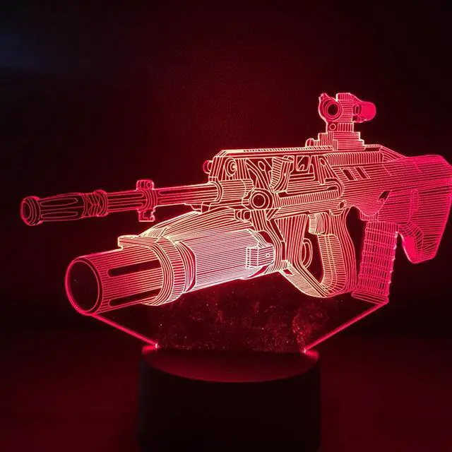 Main image of Weastlinks 3D Color Changing Setting Setup Rifle RGB Night Lights LED Gamer Decoration Table Lamp CS Gaming Room Decor For Boys Birthday