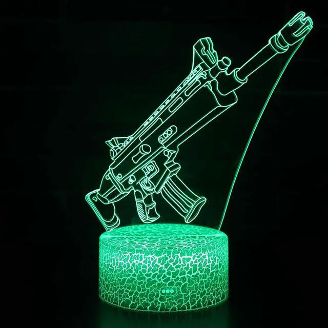 Main image of Weastlinks 3D Color Changing Setting Setup Rifle RGB Night Lights LED Gamer Decoration Table Lamp CS Gaming Room Decor For Boys Birthday