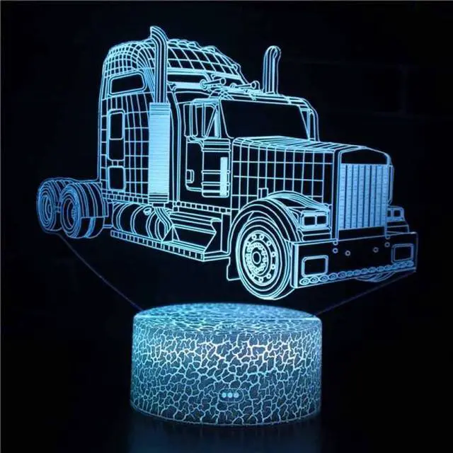Main image of Weastlinks 3D Night Light Cool Truck Lorry Tractor Vehicle Engine Head LED Atmosphere Night Lamp for Kids Decorative Lamp Children Gifts