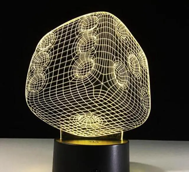 Main image of Weastlinks Folding Poker 3D Lamp 7 Color Change Desk Table Light USB LED Battery Light Casino 3D Illusion LED Light Novelty Gifts