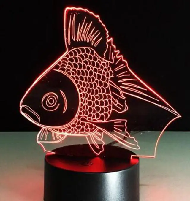 Main image of Weastlinks 3D LED Night Light Go Fishing 7 Color Change LED Lights USB Novelty Lamp Children's Night Light Atmosphere LED Desk Lamp