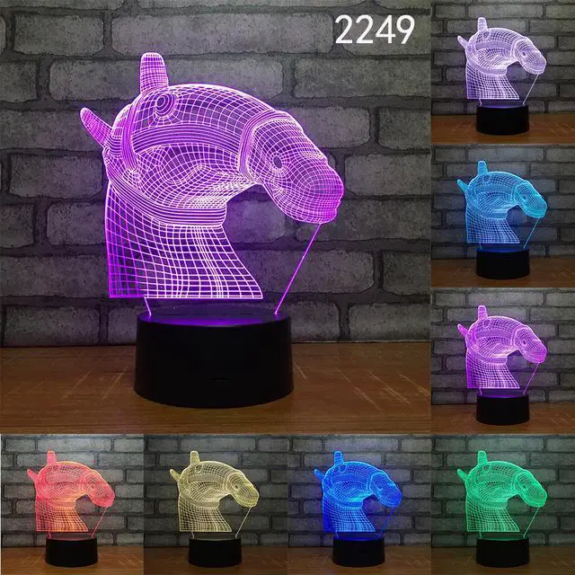Main image of Weastlinks Cartoon Zebra Bear Monkey Cute Animal Shape Acrylic LED Lamp 3D Night Light For baby children Sleeping Lighting