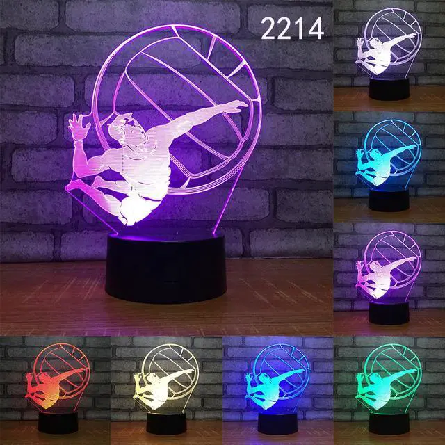 Main image of Weastlinks Football Basketball Volleyball 7 Colors Change Bedroom Sleep Lighting Table Lamp Led Nightlight Usb Home Decor Sports Fans Gifts