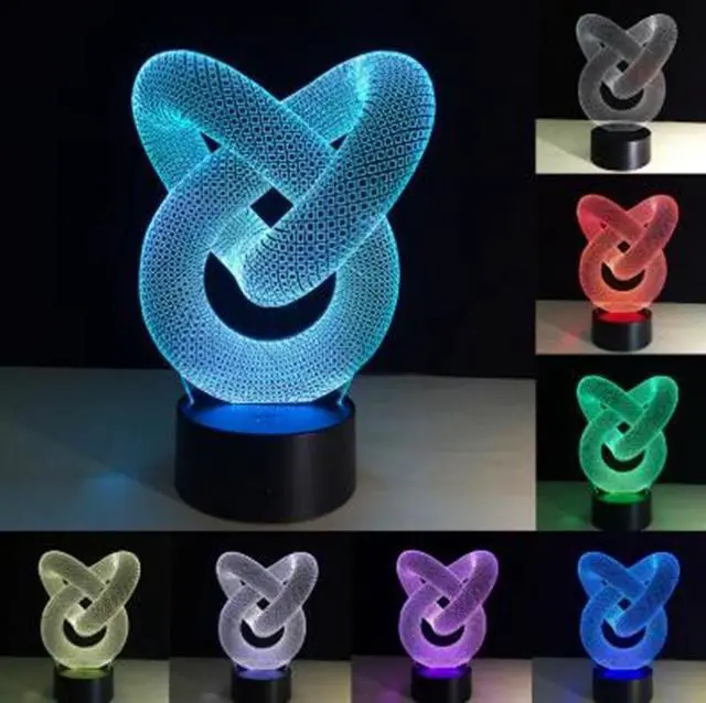Main image of Weastlinks Creative 3D Illusion Lamp LED Night Light 3D Abstract Graphics Acrylic Lamparas Atmosphere Lamp Novelty Lighting Home Decorate