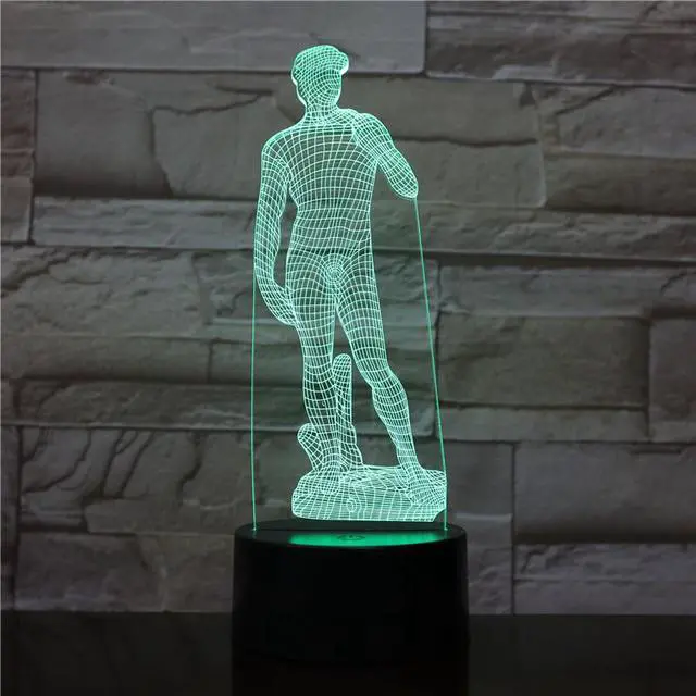 Alt view image 2 of 7 - Weastlinks American Football Helmet Lamp 3D Night light Bedroom Decor Alarm Clock Michelangelo David 7 Colors Drop shipping Sports Nightlight Baby Child Gifts