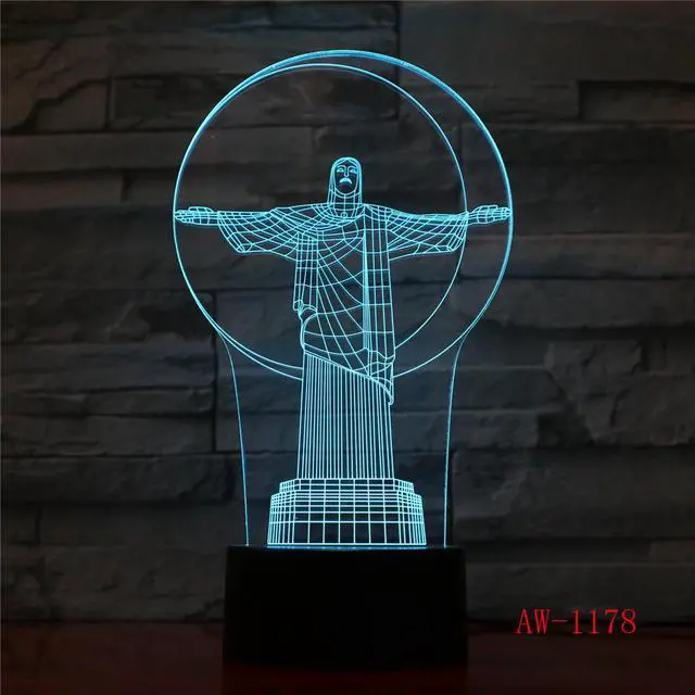 Main image of Weastlinks Statue of Liberty White House 3D Illusion Night lightTable Lamp for Kids Bedroom Decoration Nightlight LED RGB Touch Sensor Gift