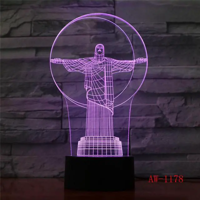 Alt view image 2 of 7 - Weastlinks Statue of Liberty White House 3D Illusion Night lightTable Lamp for Kids Bedroom Decoration Nightlight LED RGB Touch Sensor Gift