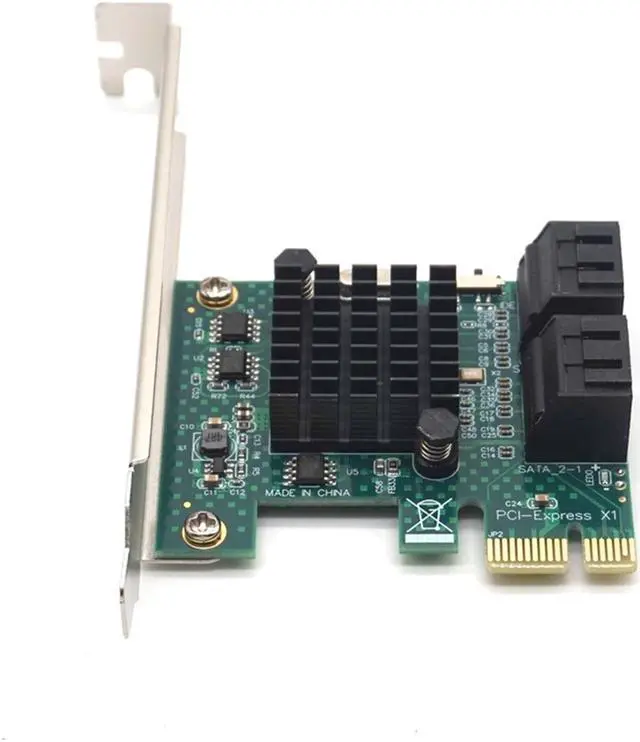 Alt view image 2 of 7 - Weastlinks 4 port SATA 3.0 to PCIe expansion Card PCI express PCI-E SATA Adapter PCI-e SATA 3 Converter for hdd SSD IPFS Mining Controller