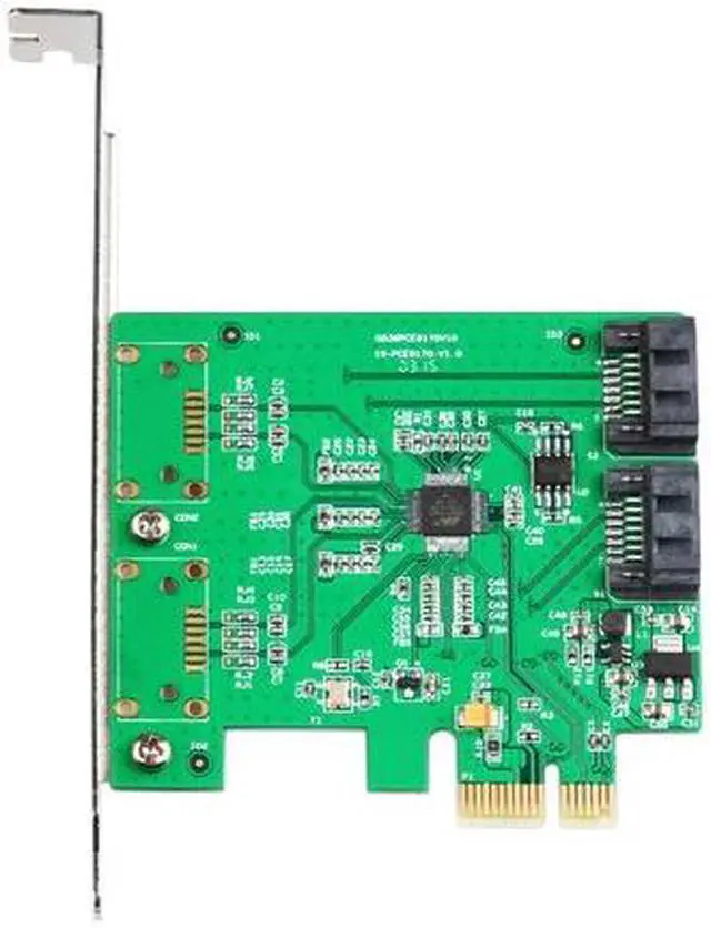Alt view image 4 of 4 - Weastlinks Marvell 88SE9170 2 Ports SATA 6G PCI Express Controller Card PCI-e to SATA III 3.0 converter PCI low profile bracket SATA3.0