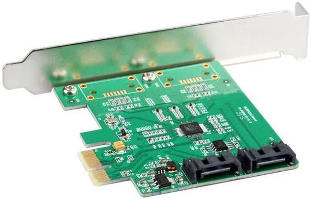 Alt view image 2 of 4 - Weastlinks Marvell 88SE9170 2 Ports SATA 6G PCI Express Controller Card PCI-e to SATA III 3.0 converter PCI low profile bracket SATA3.0