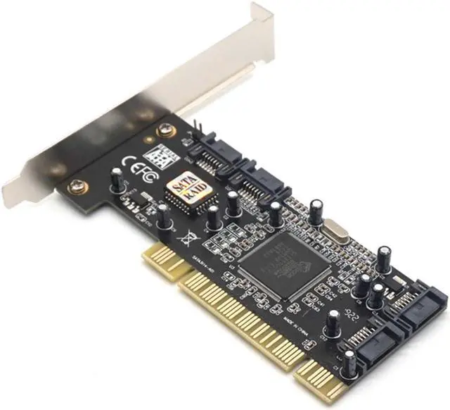 Alt view image 2 of 7 - Weastlinks Pci 4 Port Expansion Card Sata Controller Pci Raid Card Pci To Sata Adapter Sata Pci Converter Card For Desktop/Computer