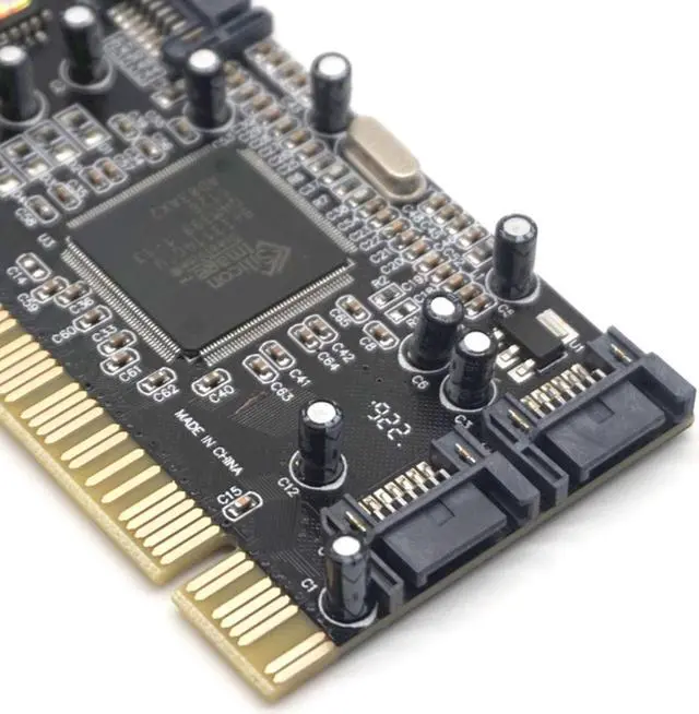 Alt view image 3 of 7 - Weastlinks Pci 4 Port Expansion Card Sata Controller Pci Raid Card Pci To Sata Adapter Sata Pci Converter Card For Desktop/Computer