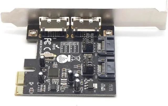 Alt view image 6 of 7 - Weastlinks 2 Port Sata 2 Port Esata 3.0 PCIE Pci-E To SATA ESATA Expansion Card Pcie Adapter Card