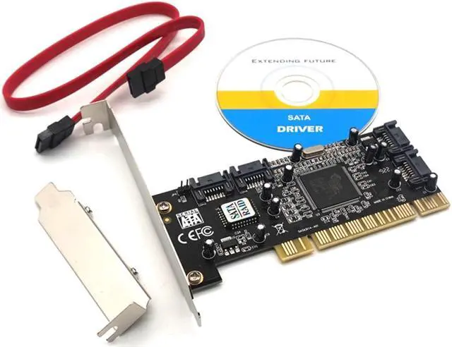 Alt view image 7 of 7 - Weastlinks Pci 4 Port Expansion Card Sata Controller Pci Raid Card Pci To Sata Adapter Sata Pci Converter Card For Desktop/Computer