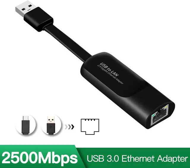 Alt view image 2 of 7 - Weastlinks 2500Mbps Ethernet USB3.0 to RJ45 2.5G Type C to RJ 45 Wired Adapter Lan Network USB HUB For Win10/8/7/11 MacBook iPad Laptop PC
