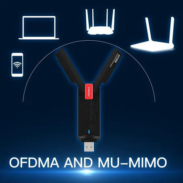 Alt view image 7 of 7 - Weastlinks WiFi 6 USB Adapter 1800Mbps 2.4G/5GHz Dual Band 802.11AX Wireless Wi-Fi Dongle Network Card USB 3.0 WiFi Adapter For Windows 7/10/11