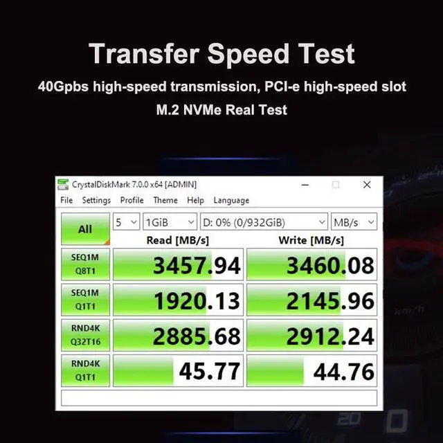 Alt view image 3 of 7 - Weastlinks M.2 NVME SSD to PCIe 4.0 Adapter Card 64Gbps M-Key PCIe4.0 X1 X4 For Desktop PC PCI-E GEN4 Full Speed