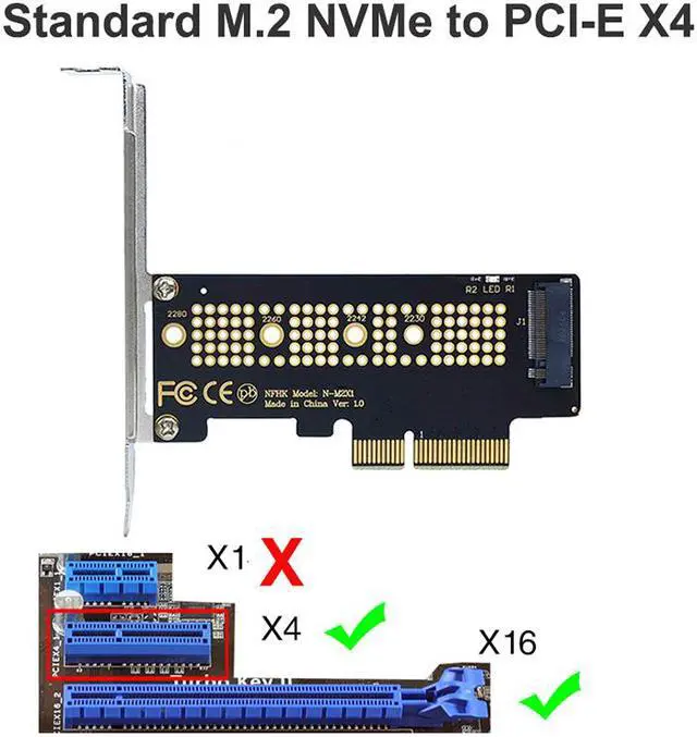 Main image of Weastlinks M.2 NVME SSD to PCIe 4.0 Adapter Card 64Gbps M-Key PCIe4.0 X1 X4 For Desktop PC PCI-E GEN4 Full Speed