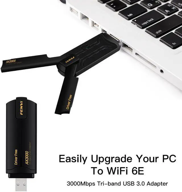 Alt view image 6 of 7 - Weastlinks WiFi6E USB3.0 WiFi Adapter AX3000 Tri-Band 2.4G/5G/6GHz Wireless Network Card WiFi Dongle Wlan Receiver For Win10/11 Driver Free