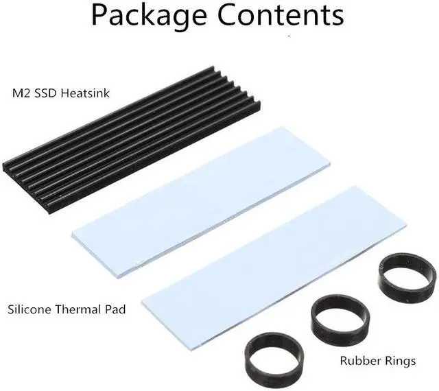 Alt view image 7 of 7 - Weastkinks M.2 SSD Heatsink, Aluminum PS5 Radiator Solid State Drives Cooler Silicone Thermal Pad For NVME NGFF M2 2280 PCI-E SSD
